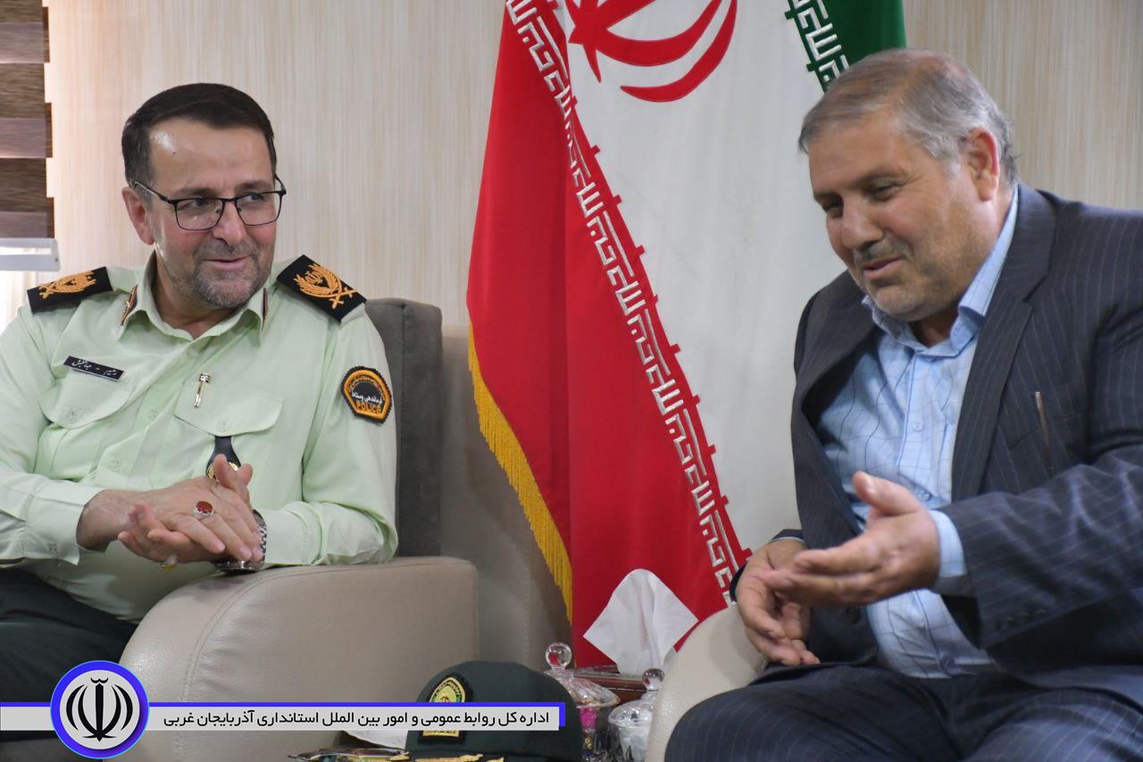 دیدار سردار جهانبخش فرمانده نیروی انتظامی استان آذربایجانغربی با فرماندار شهرستان ماکو
