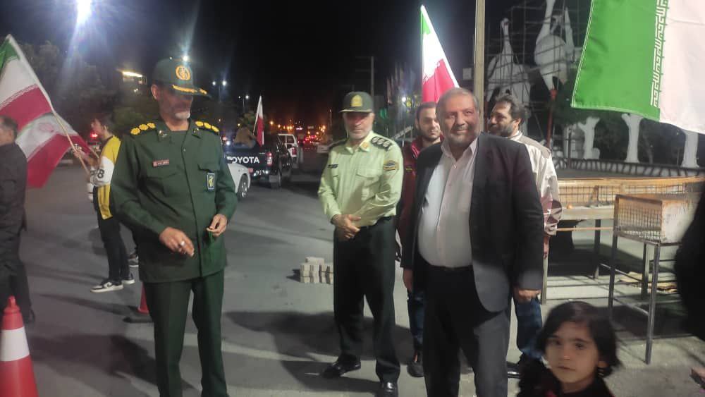 حضور نادر کاظمی فرماندار شهرستان ماکو در مراسم جشن و شادی مردم ماکو در حمایت از قیام مردم فلسطین