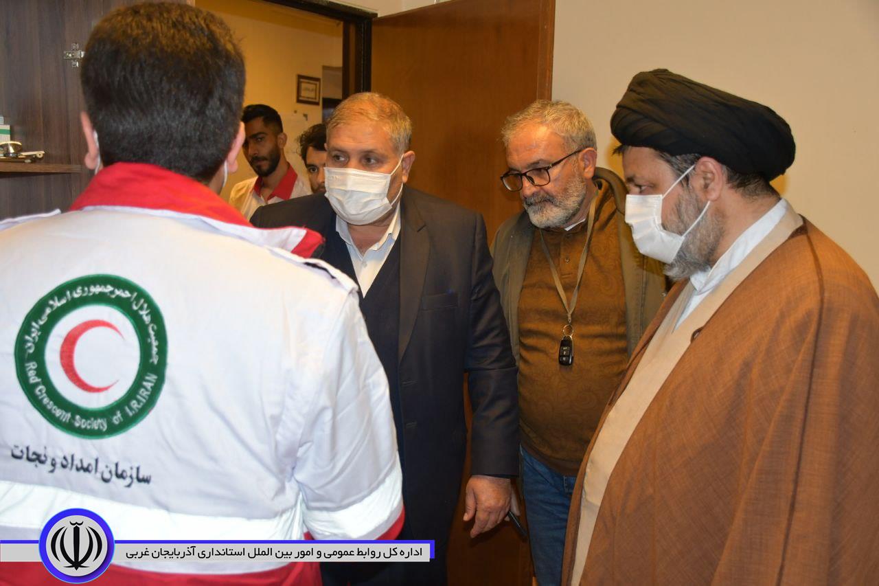 بازدید شبانه فرماندار شهرستان ماکو از پایگاه امداد و نجات جاده‌ای شهید آذربان جمعیت هلال شهرستان