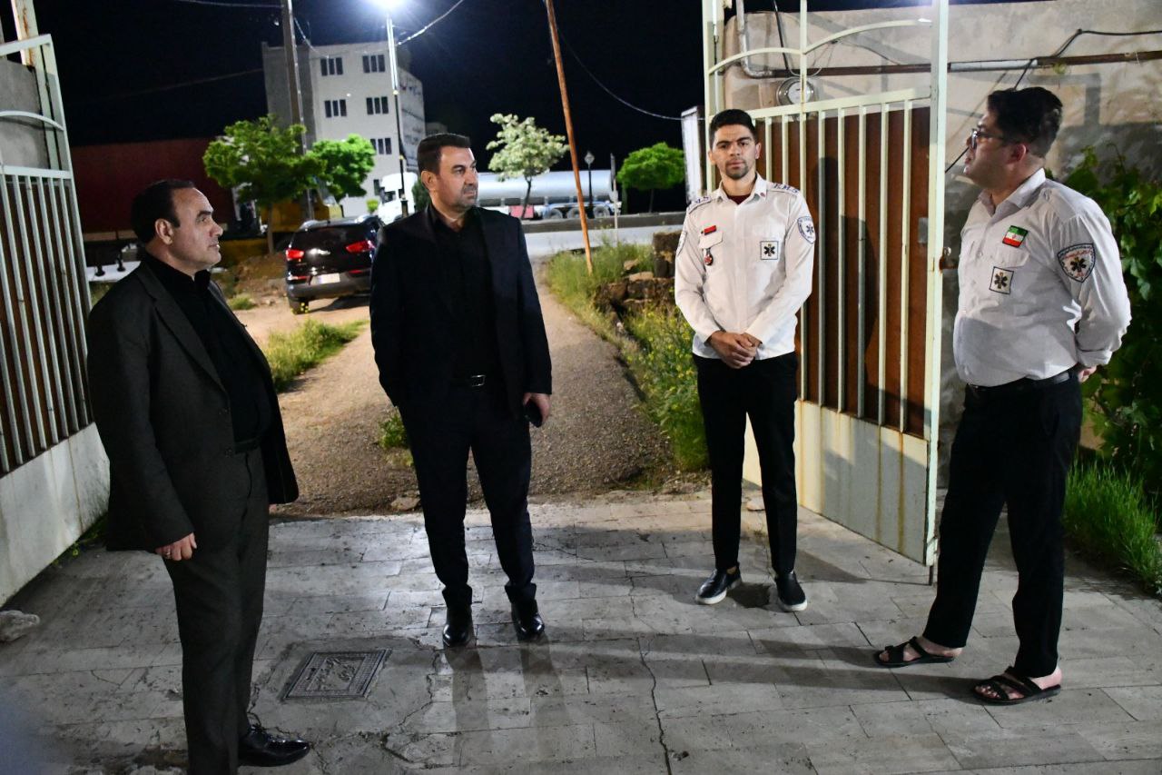 بازدید شبانه و سرزده رامین موحدی فرماندار شهرستان ماکو از پایگاه اورژانس 115 شهر بازرگان