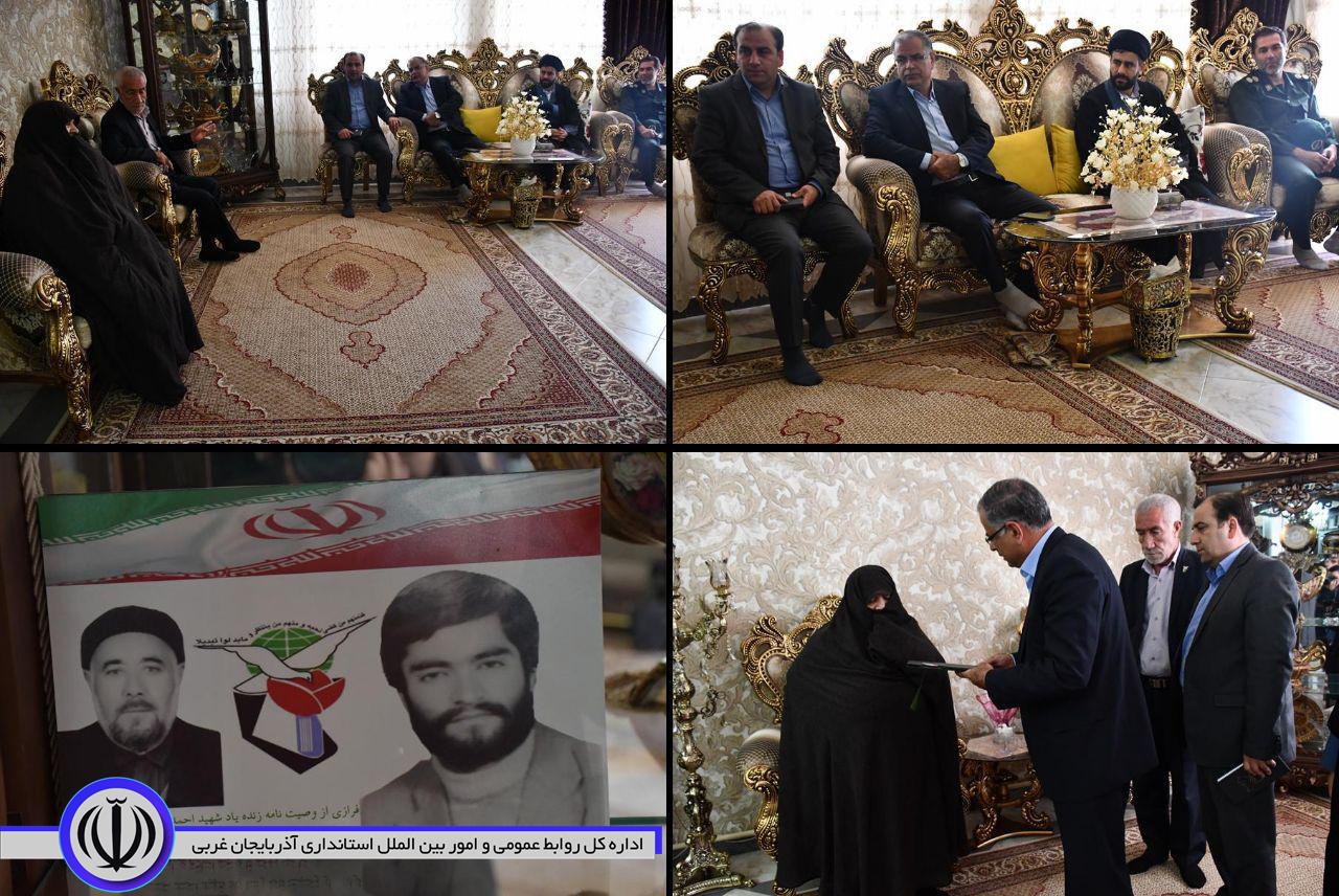 دیدار فرماندار ماکو با خانواده معظم شهید احمد حسین پور