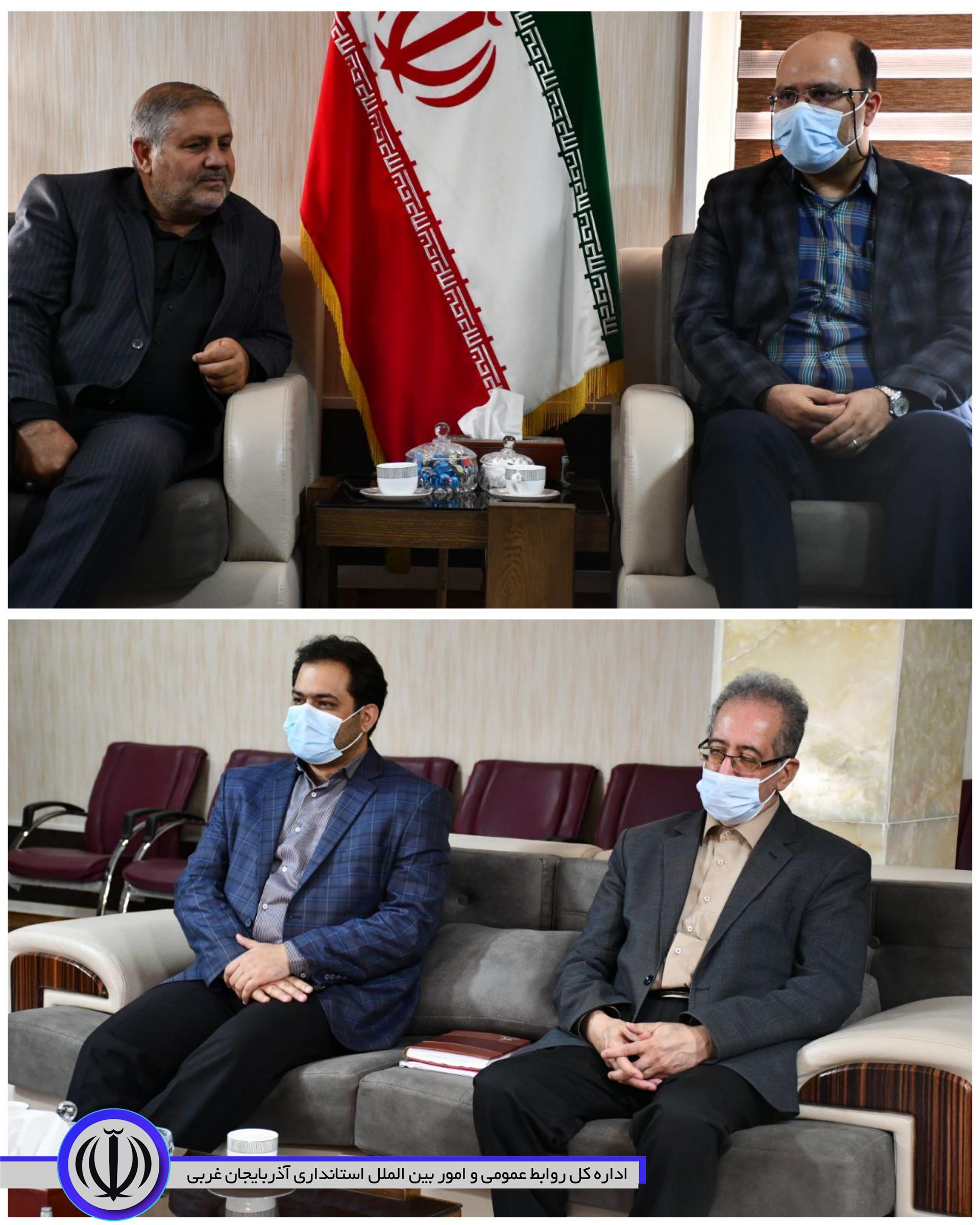 دیدار دکتر احسان ریخته گر معاونت بهداشتی دانشگاه علوم پزشکی استان آذربایجان غربی با نادر کاظمی فرماندار شهرستان ماکو