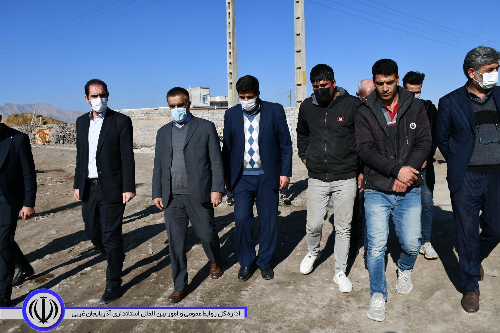 بازدید فرماندار شهرستان ماکو از روند اجرایی پروژه طرح هادی روستای میلان