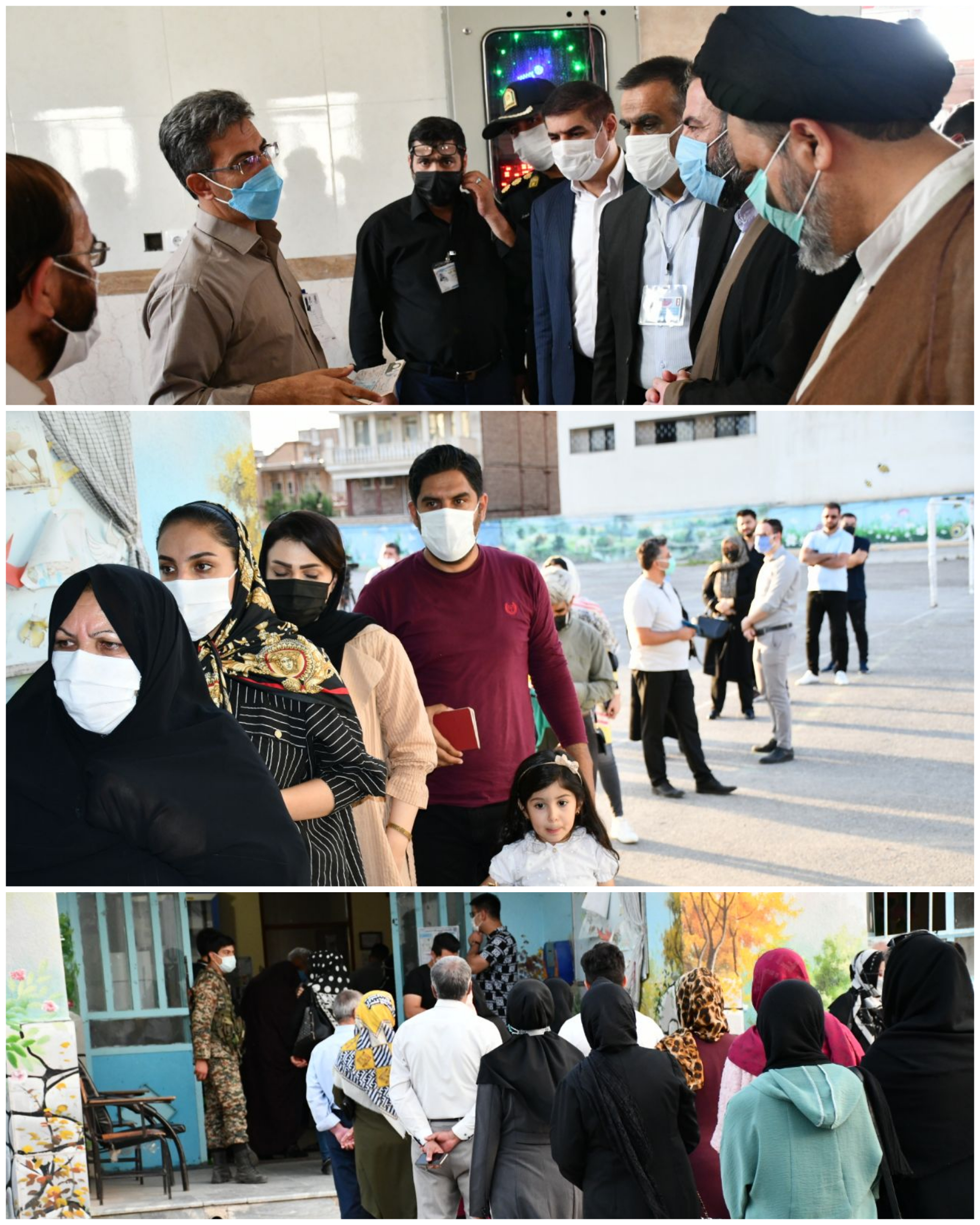 بازدید محمدی ایروانلو فرماندار شهرستان ماکو بهمراه اعضای شورای تامین از شعب اخذ رای شهر ماکو