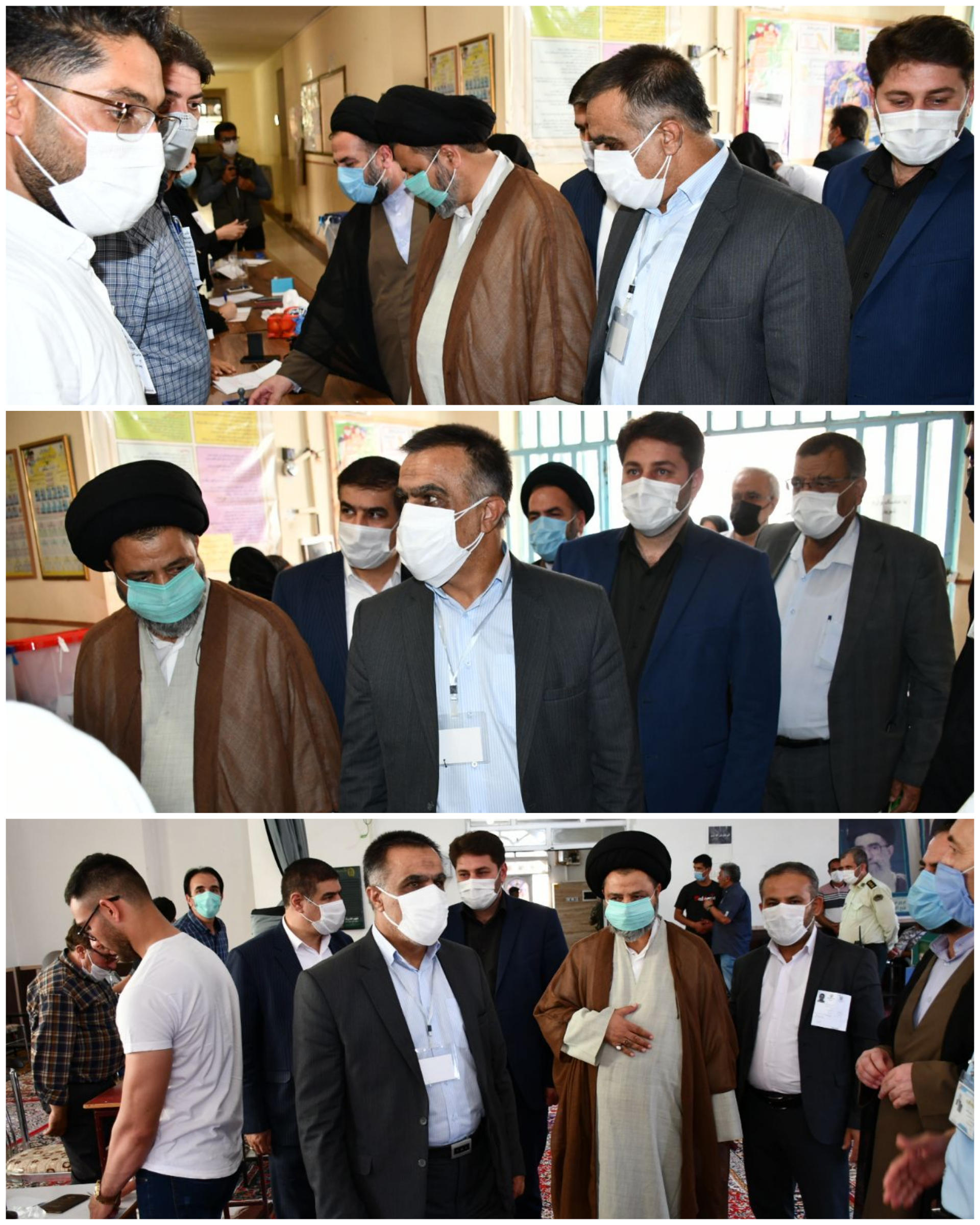 بازدید محمدی ایروانلو فرماندار شهرستان ماکو بهمراه اعضای شورای تامین از شعب اخذ رای شهر ماکو