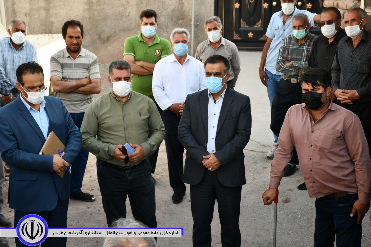 بازدید و بررسی میدانی فرماندار ماکو از روستای قزلداغ عجم