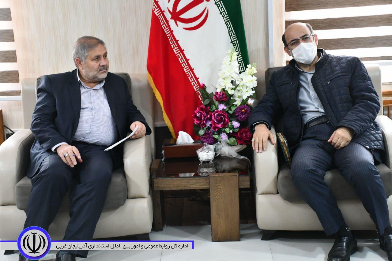 دیدار جلیل جباری مدیرکل میراث فرهنگی و گردشگری استان آذربایجان غربی با نادر کاظمی فرماندار شهرستان ماکو