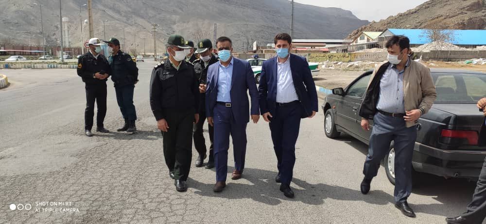 بازدید محمدی ایروانلو فرماندار شهرستان ماکو بهمراه دادستان و جانشین انتظامی شهرستان از روند مسدود نمودن ورودی شهر