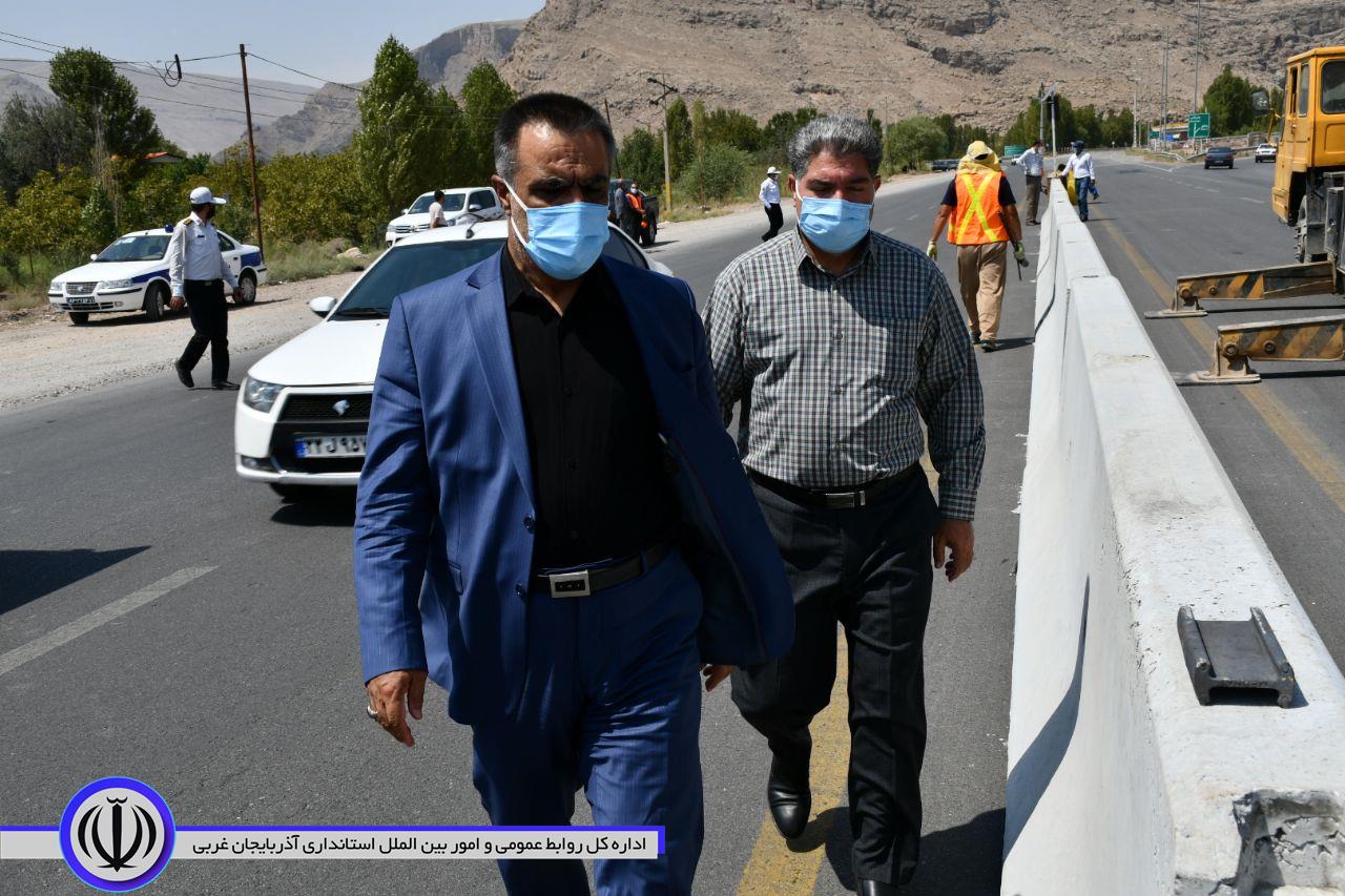 بازدید محمدی ایروانلو فرماندار شهرستان ماکو از محل ایمن سازی محور ماکو به خوی ( از مقابل پل روگذر هندوار بطرف خوی )