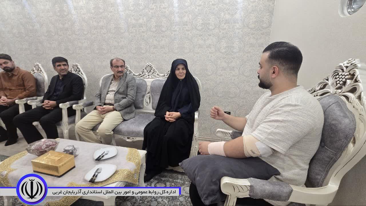 عیادت فرماندار شهرستان ماکو از پرستار حادثهدیده