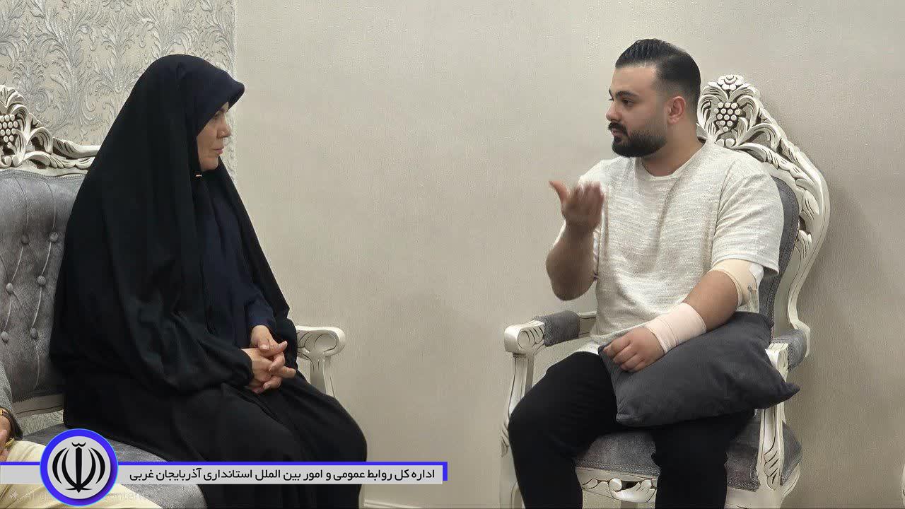 عیادت فرماندار شهرستان ماکو از پرستار حادثهدیده