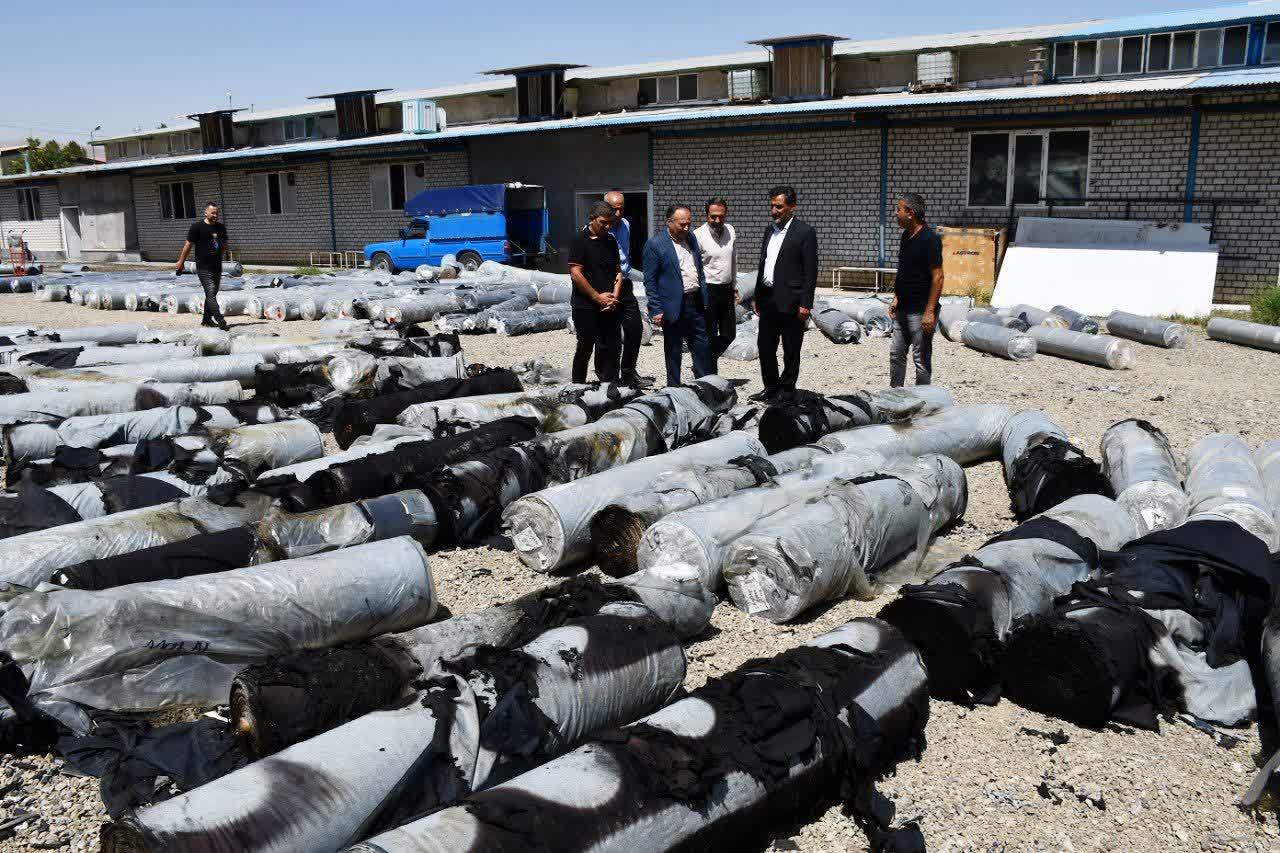 بازدید سرپرست فرمانداری ماکو از کارخانه پوشاک برسام پس از وقوع حریق در بخش انباری