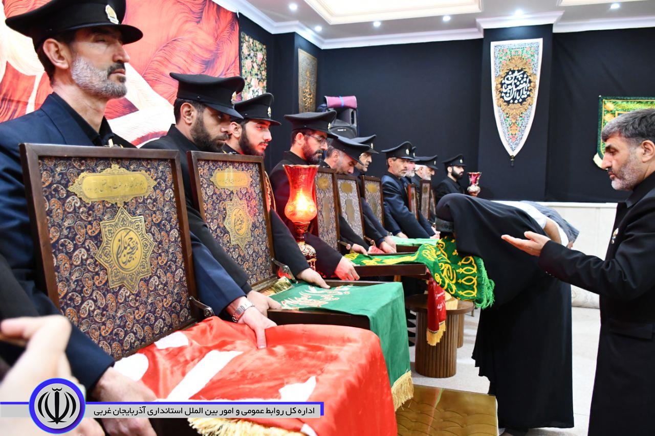 حضور خادمان مسجد مقدس جمکران و حاملان پرچمهای متبرک اعتاب مقدسه در ماکو